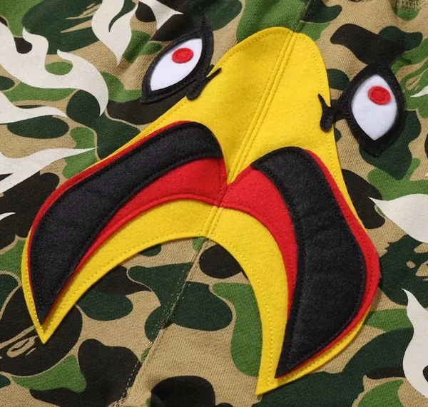 READYMADE x BAPE ABC Camo Eagle Wide Sweat Shorts Logo
