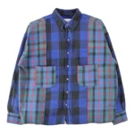 Readymade Blue Flannel Shirt Front Side