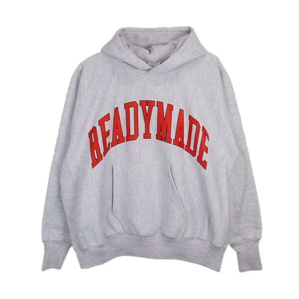 Readymade Arch Logo Hoodie Grey Front Side