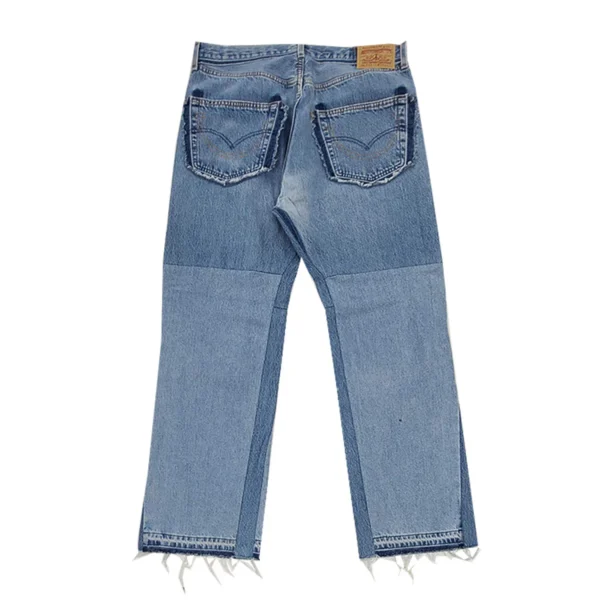 Readymade Denim Wide Flare Jeans Back Side