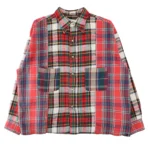 Readymade Flannel Check Shirt Red Front Look