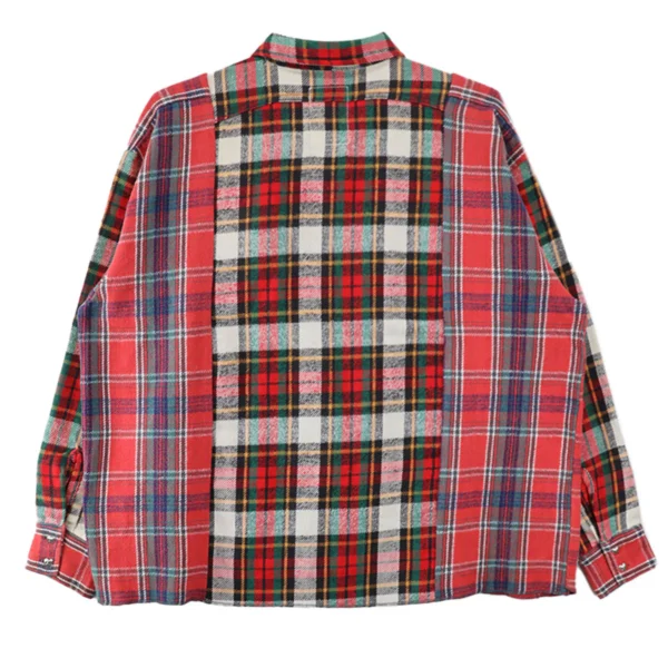 Readymade Flannel Check Shirt Red Back Side