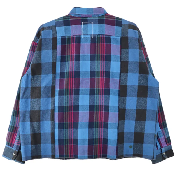 Readymade Frannel Shirt Blue BAck Side