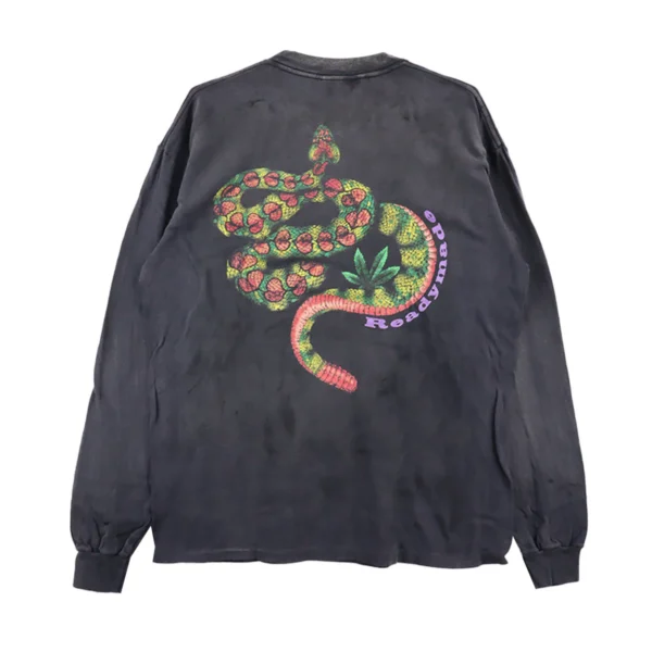 Readymade Snake Print Long Sleeve T-Shirt Back Side