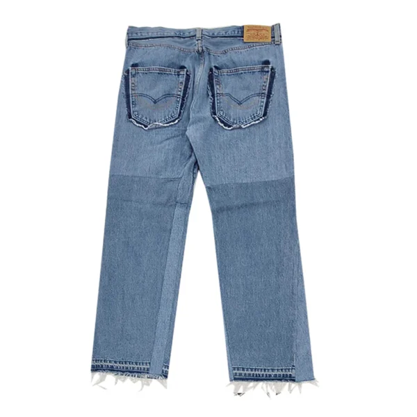 Readymade Wide Flare Denim Jeans Indigo Back Side