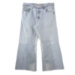 Readymade Wide Flare Washed Denim Jeans Front Side