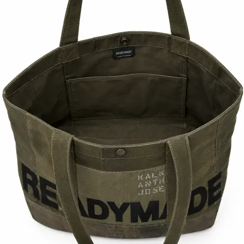 READYMADE Vintage Duffle Big Tote Bag Open View