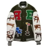 READYMADE Chair Stadium Jacket Olive Green Front Side