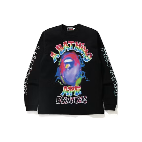 READYMADE x BAPE Spray Wide LS Tee READYMADE x BAPE Spray Wide L/S Tee Front Side