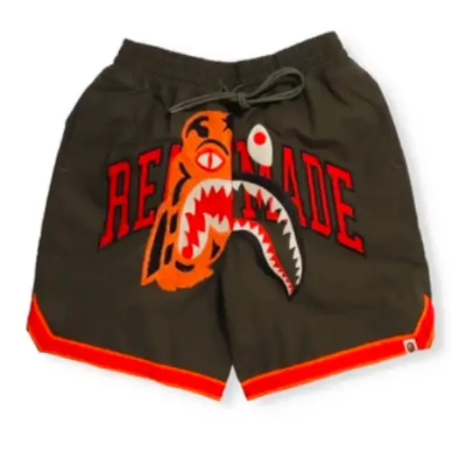 READYMADE x BAPE Tiger Shark Basketball Shorts READYMADE x BAPE Tiger Shark Basketball Shorts Front Look