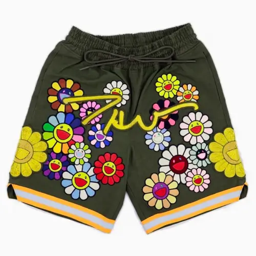 READYMADE x Takashi Murakami Kaikai Kiki Flower Shorts READYMADE x Takashi Murakami Kaikai Kiki Flower Shorts Front Side