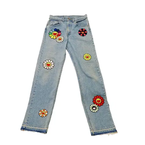READYMADE x Takashi Murakami Limited Edition Jeans READYMADE x Takashi Murakami Limited Edition Jeans Front Look