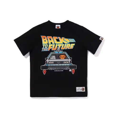 Readymade x BAPE Kids Back to the Future Tee Black Readymade x BAPE Kids Back to the Future Tee Black Front Look